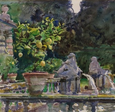 ohn Singer Sargent, Villa di Marlia, Lucca: A Fountain