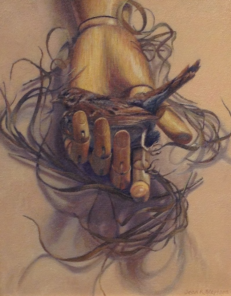 Bird in Hand, Jean K. Stephens, oil on canvas