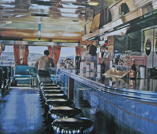 Ralph Goings, Ralph's Diner (1981-1982), Oil on canvas. 
