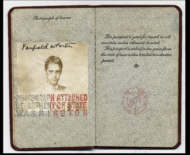 Fairfield Porter's passport