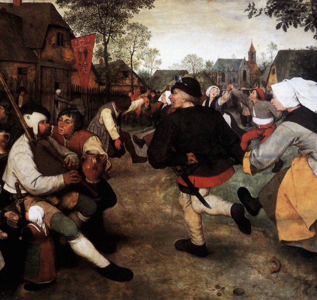 Pieter Bruegel, Peasant Dance, detail