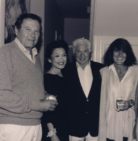 Joy Williams, right, with Bud Schulberg to her left, and Richard Wilbur, far left