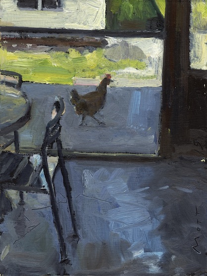 Chicken on Porch, Ojai