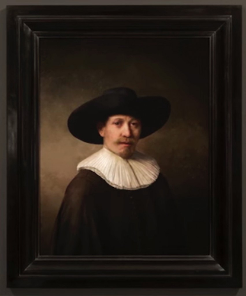 A computer-generated, 3-D printed, Rembrandt