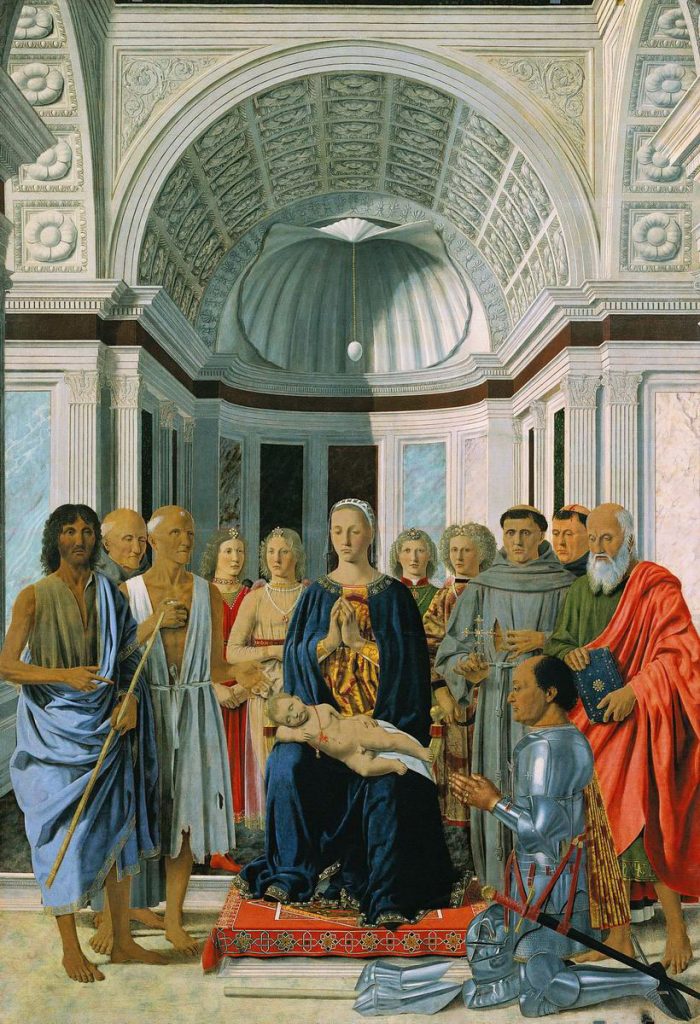 Piero della Francesca, Madonna and Child with Saints, Brera